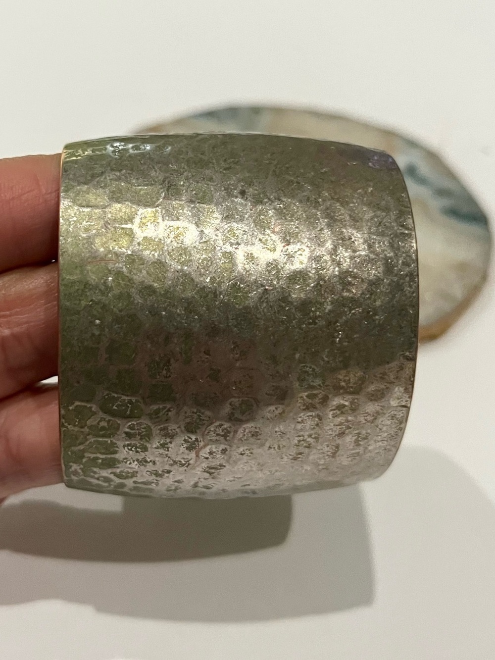 Hammered Metal Cuff Bracelet in Silver $10 - Picture 2 of 8